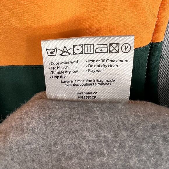 Swannies NWT Retro FOXX Fleece Pullover Men's Small Golf Sweater Snaps Gray Teal - Picture 6 of 8